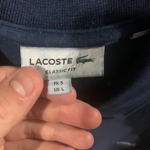 Lacoste Men's Classic Fit Short S/S Polo Medium Indigo Large - Picture 2 of 2